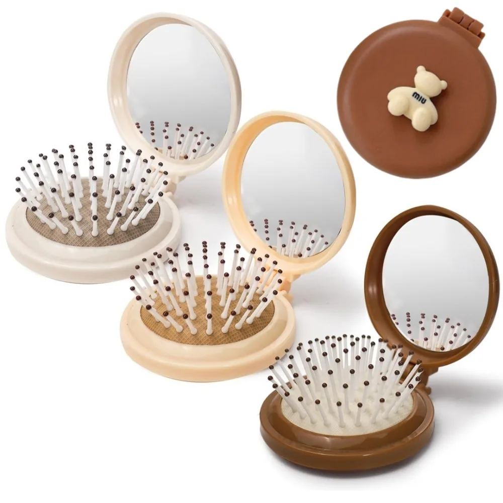 Cute Bear Folding Makeup Mirror with Massage Comb Kawaii Portable Cushion Airbag Comb for Mirror Air hair Cushion Girls Gift
Cute Bear Folding Makeup Mirror with Massage Comb Kawaii Portable Cushion Airbag Comb for Mirror Air hair Cushion Girls Gift