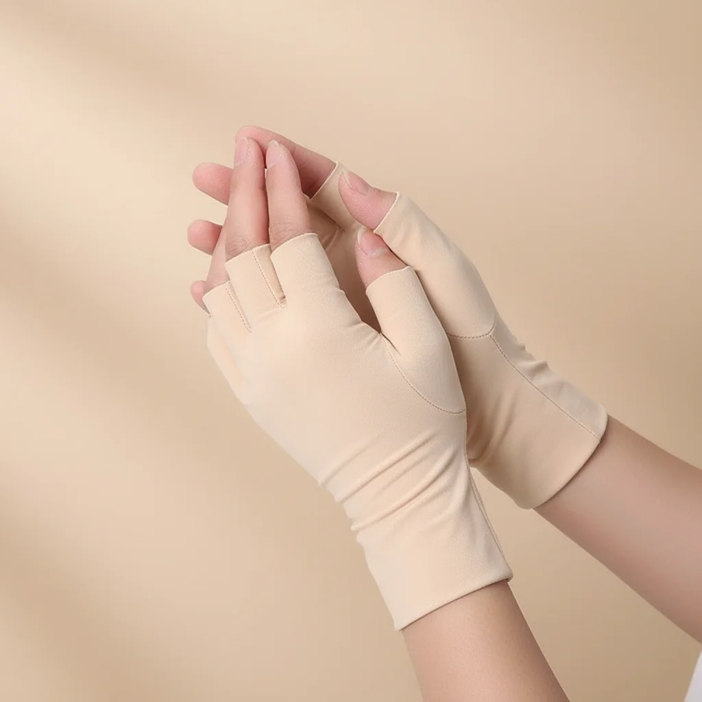 Joint Support Braces Compression Gloves for Arthritis Half Finger Anti Slip Skin Tone Elastic Gloves for Typing Daily
Joint Support Braces Compression Gloves for Arthritis Half Finger Anti Slip Skin Tone Elastic Gloves for Typing Daily