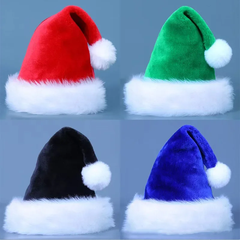 Red Blue Green Black Adult Children's Thick Plush Christmas Hat 2023 Noel Merry Christmas Decor Gift Hat Happy New Year 2024
Red Blue Green Black Adult Children's Thick Plush Christmas Hat 2023 Noel Merry Christmas Decor Gift Hat Happy New Year 2024