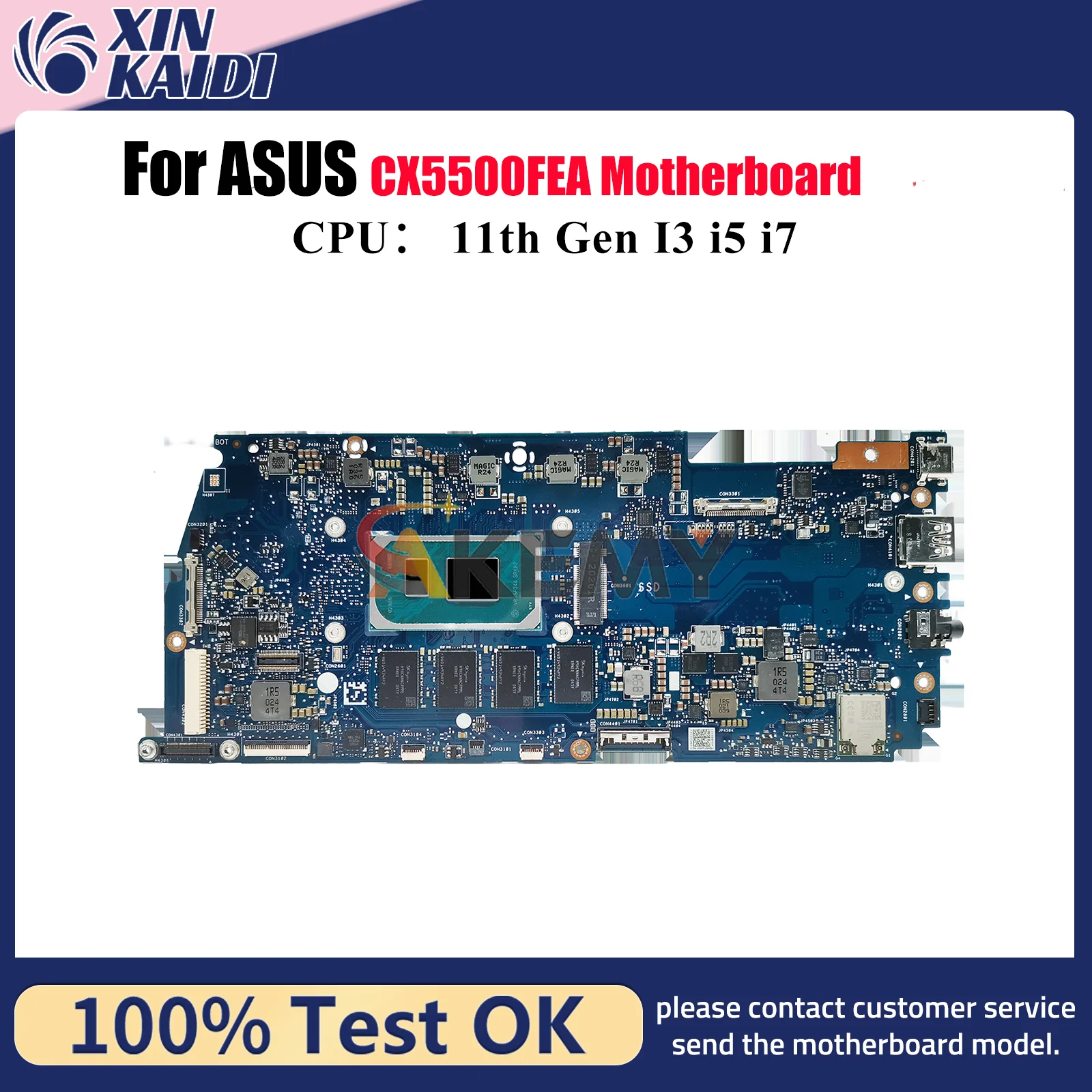 CX5500FEA Laptop Motherboard For ASUS Chromebook Flip CX5 CX5500F CX5500FEA Mainboard With 11th Gen I3 i5 i7 100% tests OK stk
CX5500FEA Laptop Motherboard For ASUS Chromebook Flip CX5 CX5500F CX5500FEA Mainboard With 11th Gen I3 i5 i7 100% tests OK stk
