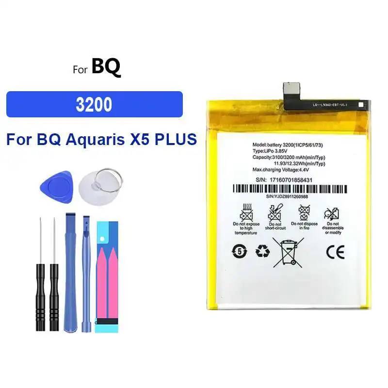Аккумулятор мобильного телефона 3200 Надежная замена 3200 мАч для BQ Aquaris X5 Plus
Аккумулятор мобильного телефона 3200 Надежная замена 3200 мАч для BQ Aquaris X5 Plus