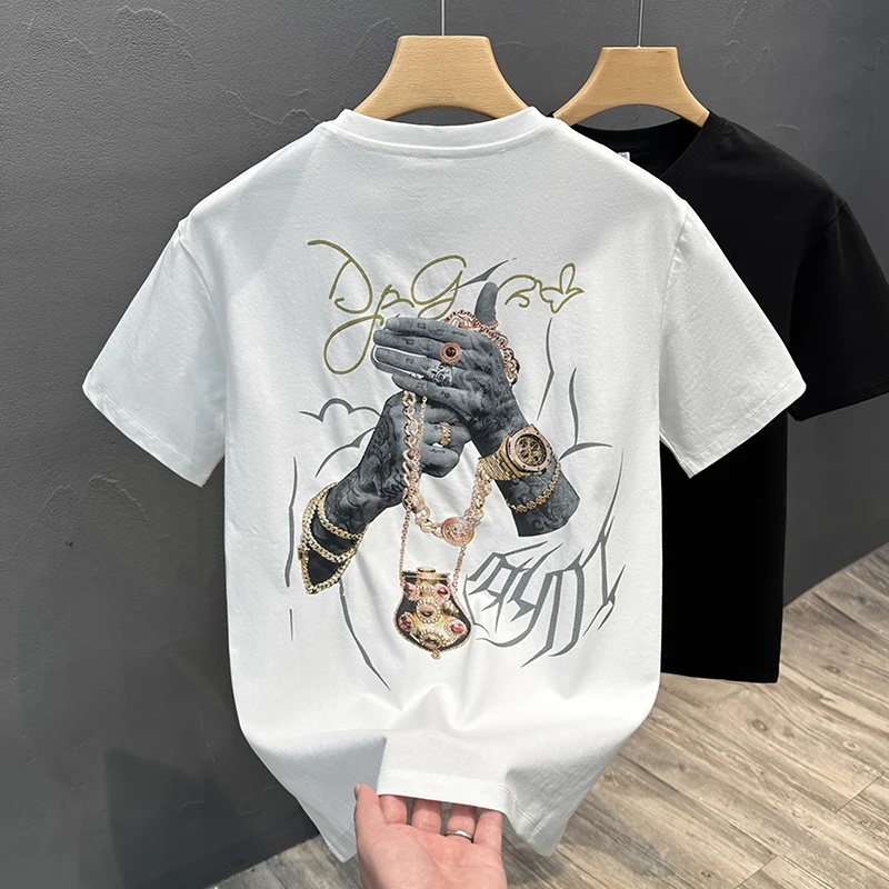 9933 Summer new high street loose short-sleeved t-shirt men's trend of casual and versatile cartoon print tide design niche
9933 Summer new high street loose short-sleeved t-shirt men's trend of casual and versatile cartoon print tide design niche