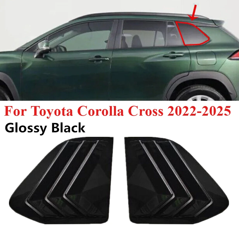 2X Глянцевые черные накладки-жалюзи на окна для Toyota Corolla Cross 22-25
2X Глянцевые черные накладки-жалюзи на окна для Toyota Corolla Cross 22-25