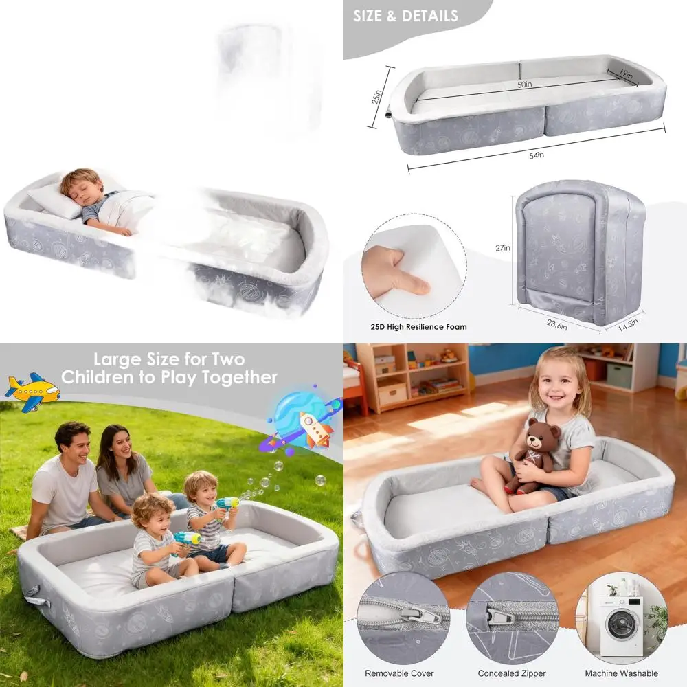 Складная дорожная кровать для малышей: моющаяся, мягкая пенопластовая кроватка для дома, путешествий и кемпинга, подходит для детей 18 месяцев+, серая
Складная дорожная кровать для малышей: моющаяся, мягкая пенопластовая кроватка для дома, путешествий и кемпинга, подходит для детей 18 месяцев+, серая