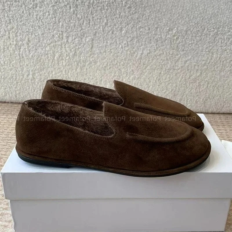 Winter Women Suede Leather Loafers New Comfortable Round Toe Casual Shoes Flat Shoes Plush Warm High Quality Flats Walking Shoes
Winter Women Suede Leather Loafers New Comfortable Round Toe Casual Shoes Flat Shoes Plush Warm High Quality Flats Walking Shoes