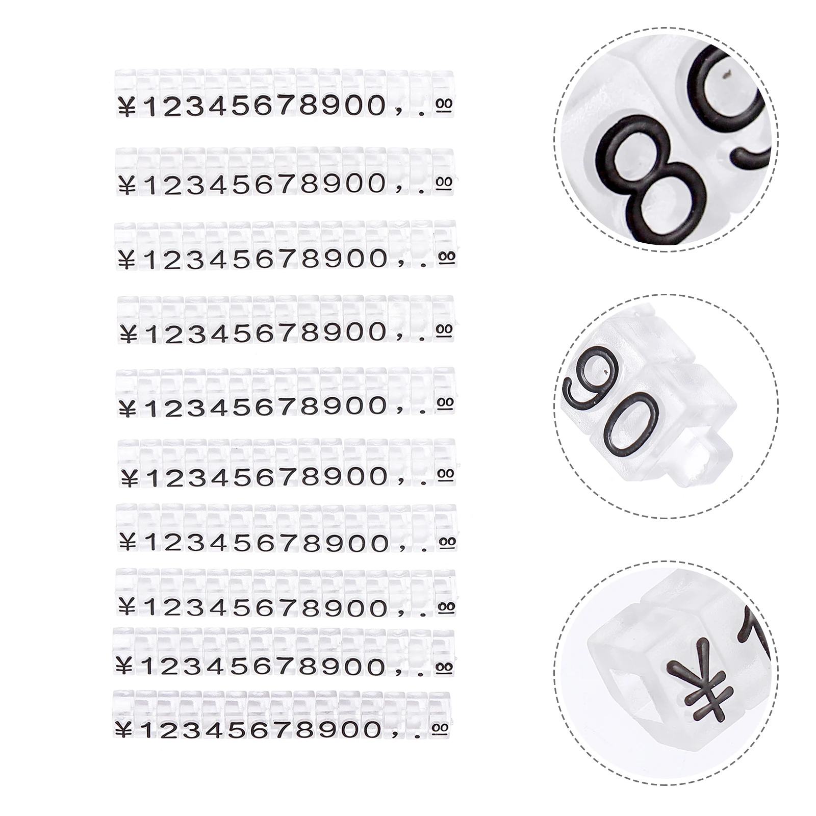 10 Pcs Price Tags for Store Display Jewelry Labels Market Boards Signs Numbers Sturdy Plastic Easy Clean Round Edge
10 Pcs Price Tags for Store Display Jewelry Labels Market Boards Signs Numbers Sturdy Plastic Easy Clean Round Edge