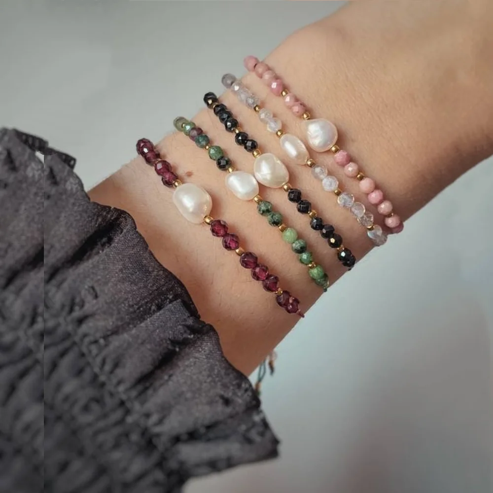 Vlen Boho Chic Adjustable Sliding Knot Bracelet for Women Girls with Garnet Black Agate Flash Stone Natural Pearl Jewelry Gift
Vlen Boho Chic Adjustable Sliding Knot Bracelet for Women Girls with Garnet Black Agate Flash Stone Natural Pearl Jewelry Gift