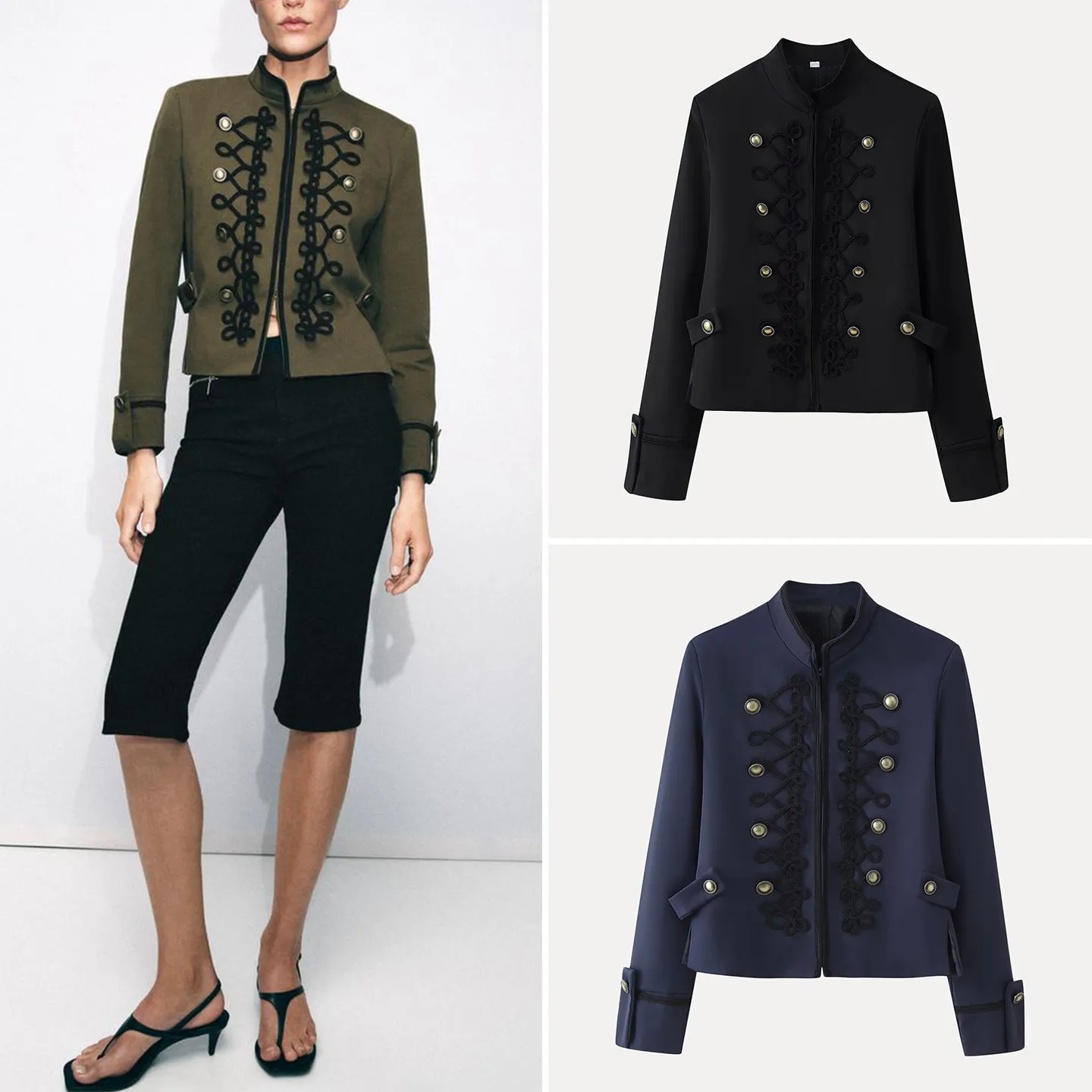Fashionable Commute Style Women's Suit Jacket with Rope Knot Button Shoulder Pad 2026 New Summer Clothing ZADATA Brand
Fashionable Commute Style Women's Suit Jacket with Rope Knot Button Shoulder Pad 2026 New Summer Clothing ZADATA Brand