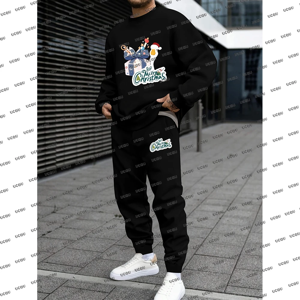 Christmas Day New Hoodie Tracksuit Suits Men Autumn Winter Casual Round Neck Hoodies+Long Pants Set Christmas Gift Male Clothes
Christmas Day New Hoodie Tracksuit Suits Men Autumn Winter Casual Round Neck Hoodies+Long Pants Set Christmas Gift Male Clothes