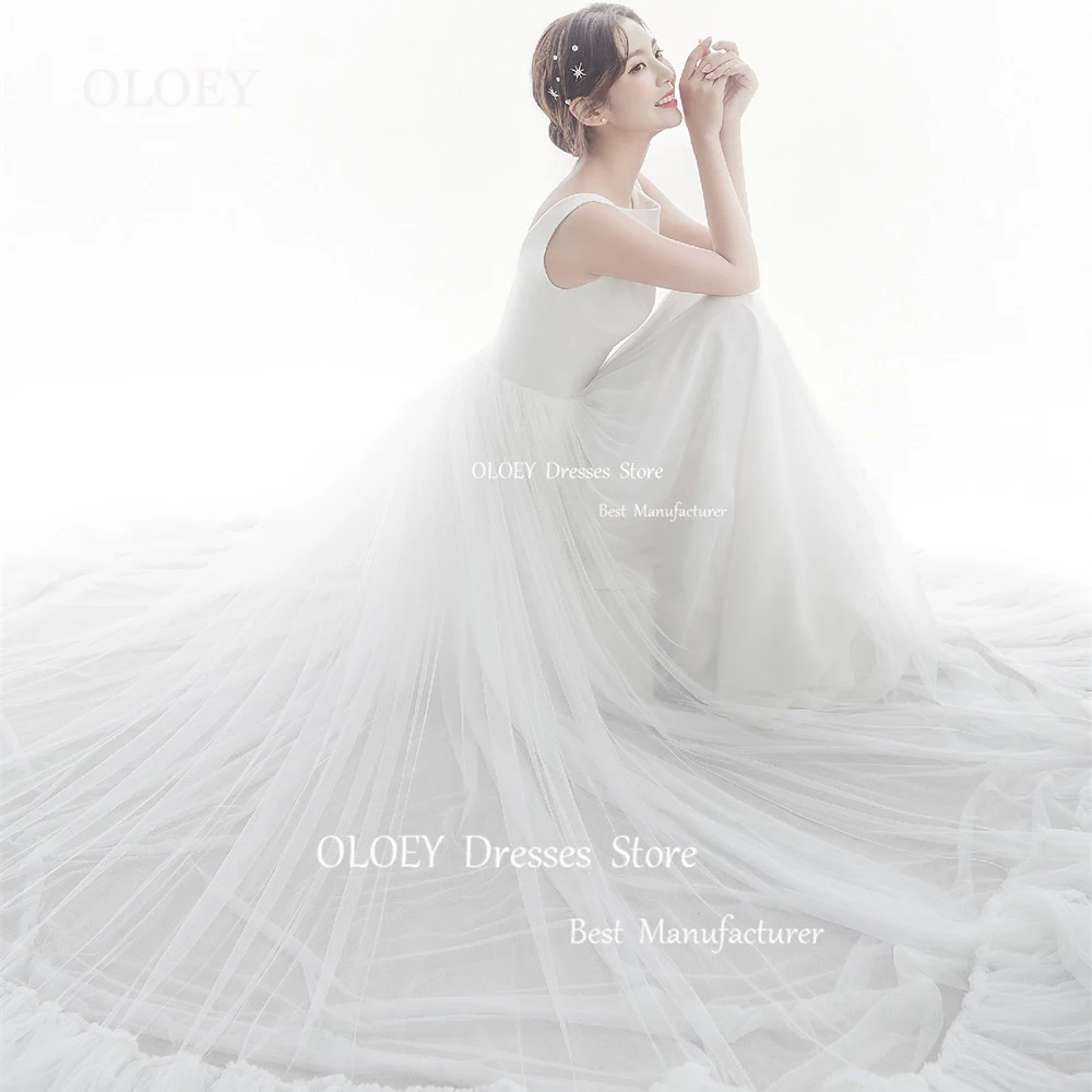 OLOEY A Line Ivory Wedding Dress Korea Photoshoot O Neck Sleeveless Bridal Gown Floor Length Pleats Soft Tulle Corset Zipper
OLOEY A Line Ivory Wedding Dress Korea Photoshoot O Neck Sleeveless Bridal Gown Floor Length Pleats Soft Tulle Corset Zipper