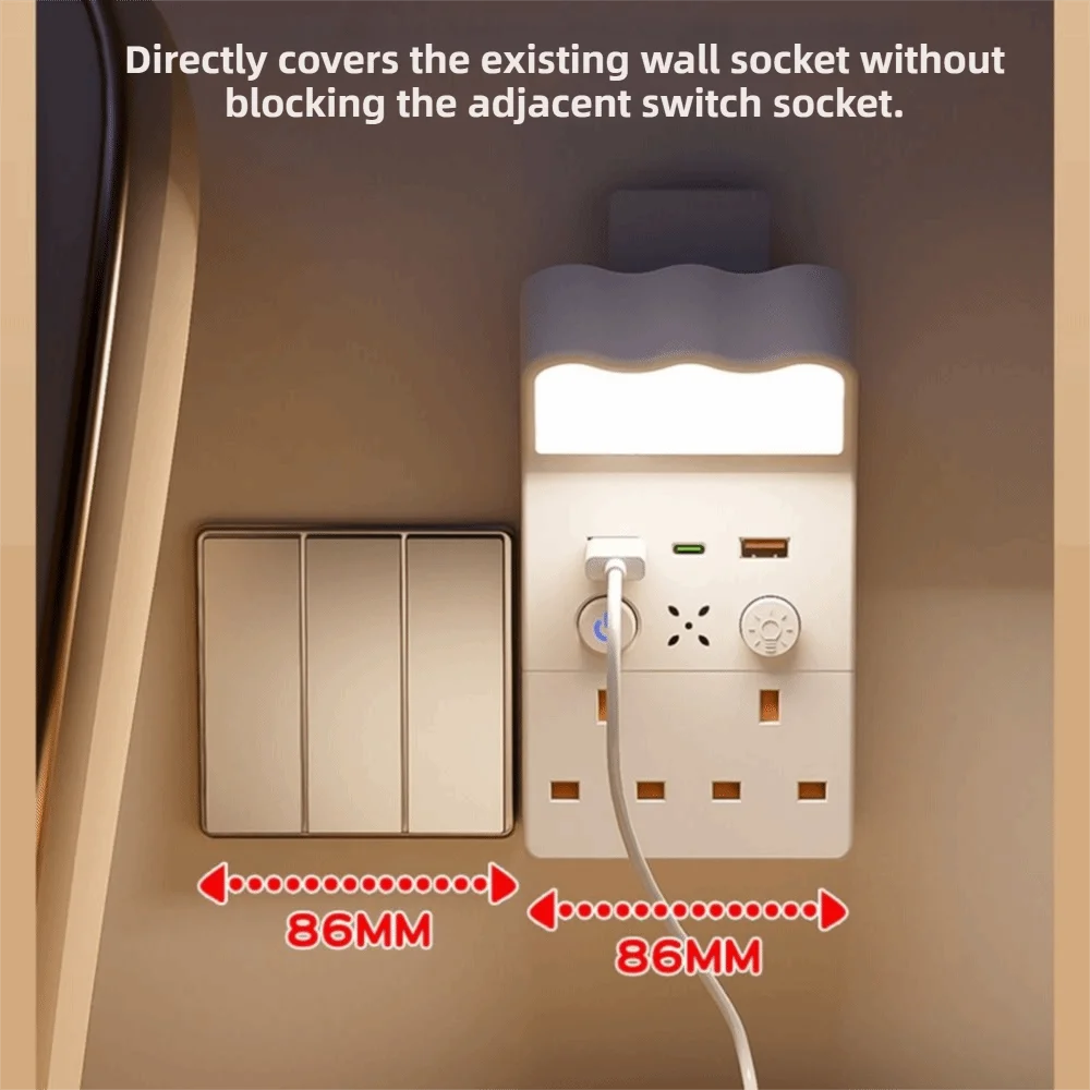 Универсальный ночник-адаптер для розетки: 1 порт Type-C и 2 порта USB-A, теплый белый светодиод, защита глаз
Универсальный ночник-адаптер для розетки: 1 порт Type-C и 2 порта USB-A, теплый белый светодиод, защита глаз