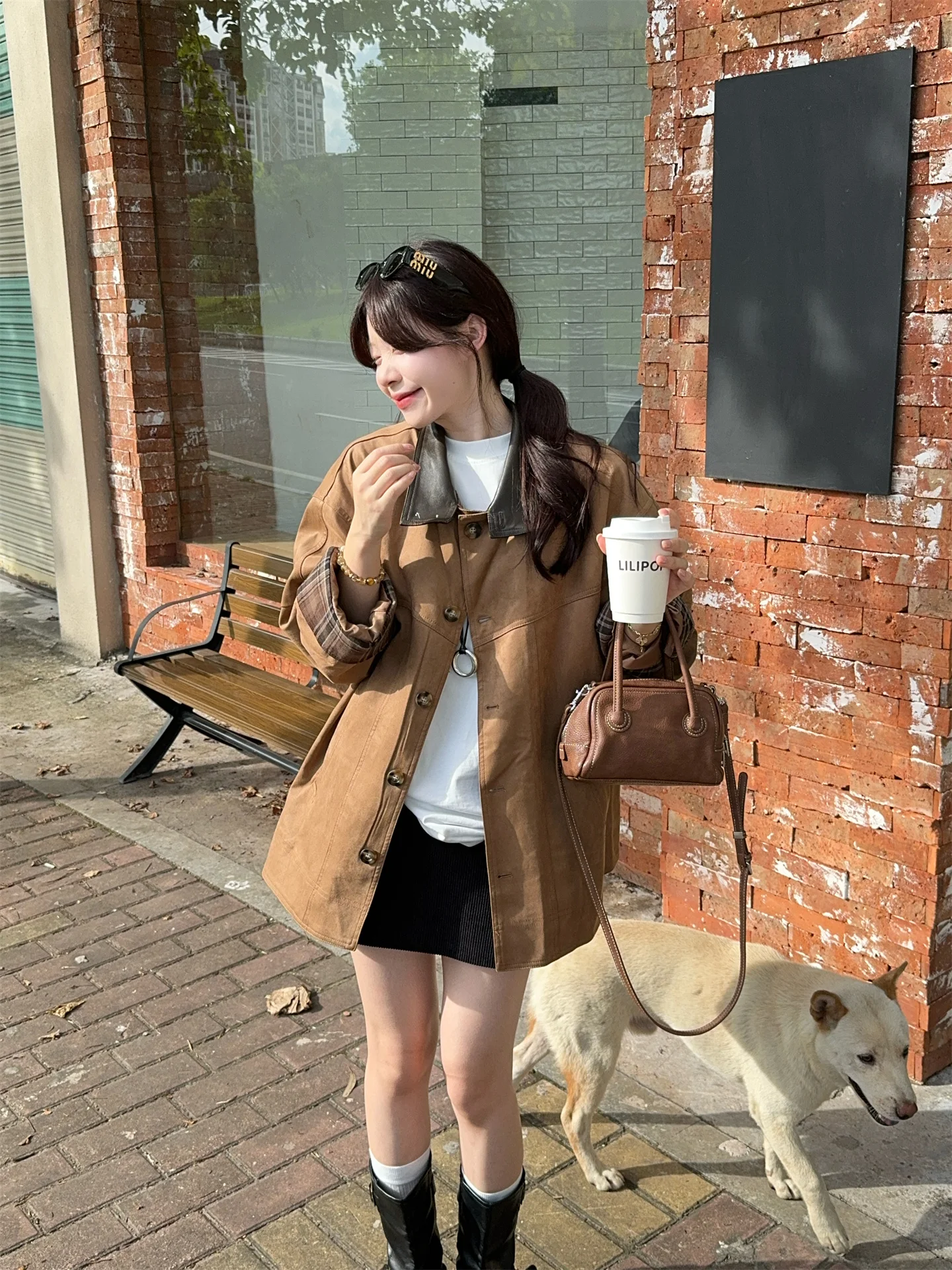 Kumikumi Women's Suede Jacket Plaid Patchwork Loose Midi Shirt Vintage Collar Spring Fashion Ladies' Short Outerwear
Kumikumi Women's Suede Jacket Plaid Patchwork Loose Midi Shirt Vintage Collar Spring Fashion Ladies' Short Outerwear