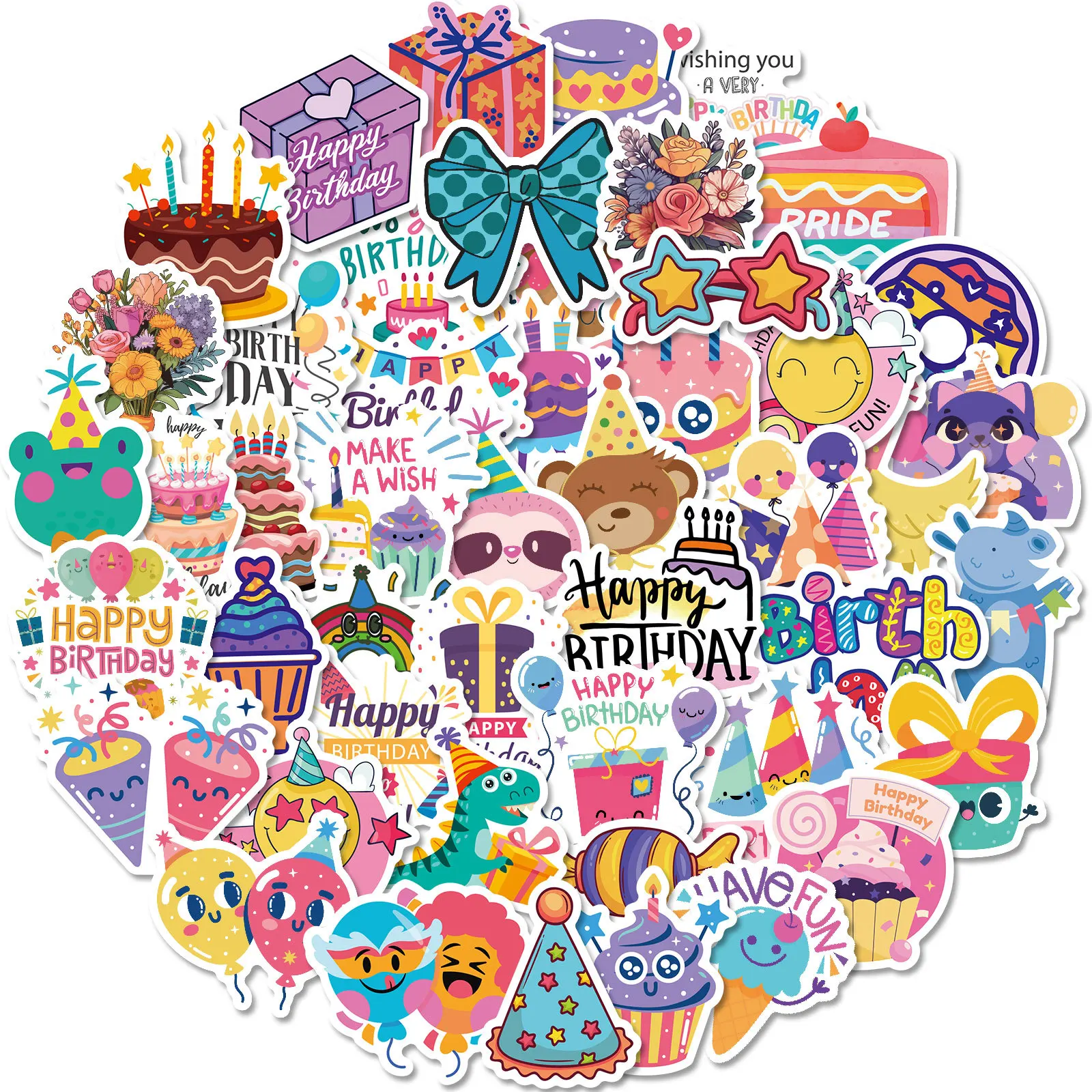 10/50PCS Happy Birthday Sticker Aesthetic Decoration Cup Scrapbooking Children's Korean Stationery School Supplies for Kids Gift
10/50PCS Happy Birthday Sticker Aesthetic Decoration Cup Scrapbooking Children's Korean Stationery School Supplies for Kids Gift