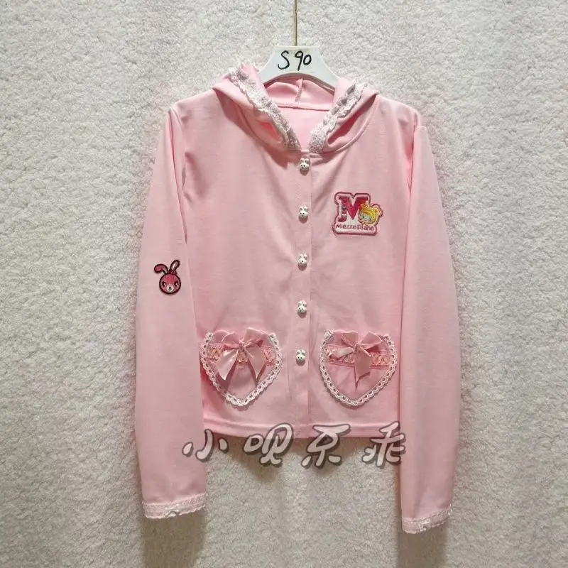 Autumn New Cute Bow Patchwork Sweet Girl Cotton Sweatshirt Japanese Preppy Style MP Cartoon Rabbit Ears Hoodies Women Y2k Top
Autumn New Cute Bow Patchwork Sweet Girl Cotton Sweatshirt Japanese Preppy Style MP Cartoon Rabbit Ears Hoodies Women Y2k Top