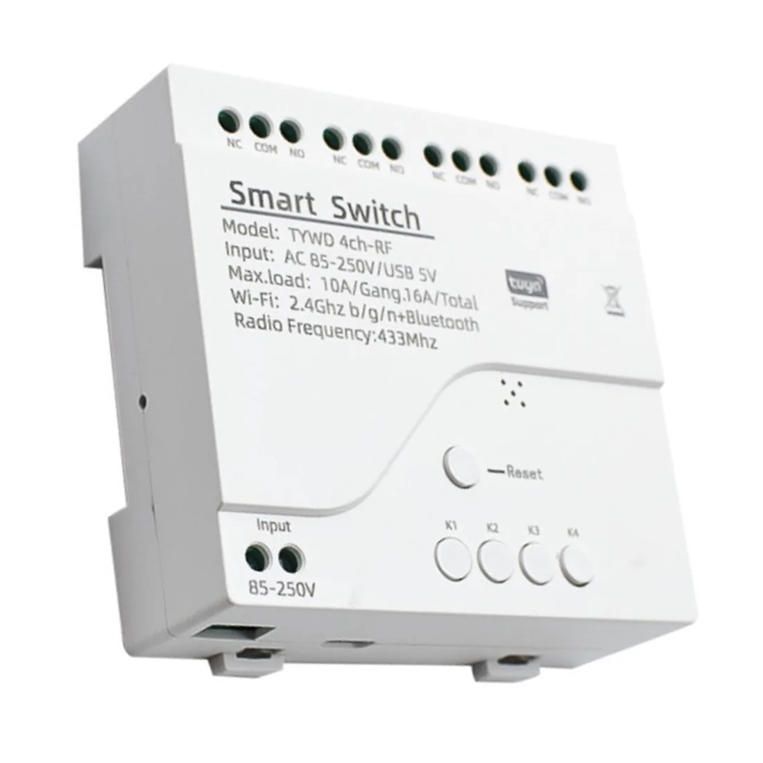 Tuya Smart Wifi Motor Switch Module RF 433 Radio Remote Control 4CH Inching Relay for Alexa Home, 4CH AC85-250V
Tuya Smart Wifi Motor Switch Module RF 433 Radio Remote Control 4CH Inching Relay for Alexa Home, 4CH AC85-250V