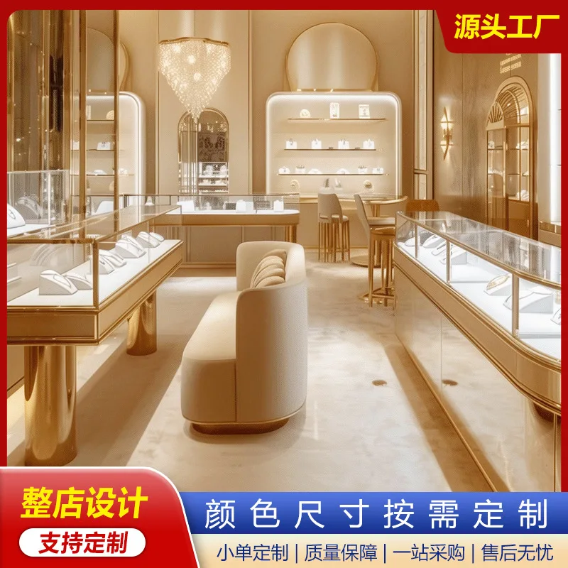 Custom. Jewelry Glass Cabinet Display Cabinet Jade Showcase Jewelry Gold Counter Showcase Stainless Steel round Cabinet
Custom. Jewelry Glass Cabinet Display Cabinet Jade Showcase Jewelry Gold Counter Showcase Stainless Steel round Cabinet