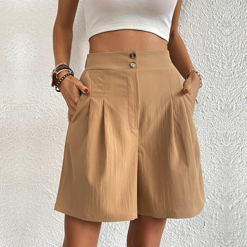 2025 Summer Casual and Comfortable Women's Shorts Fashion Simple Solid Color Versatile High Waist Elastic Waist Shorts for Women
2025 Summer Casual and Comfortable Women's Shorts Fashion Simple Solid Color Versatile High Waist Elastic Waist Shorts for Women