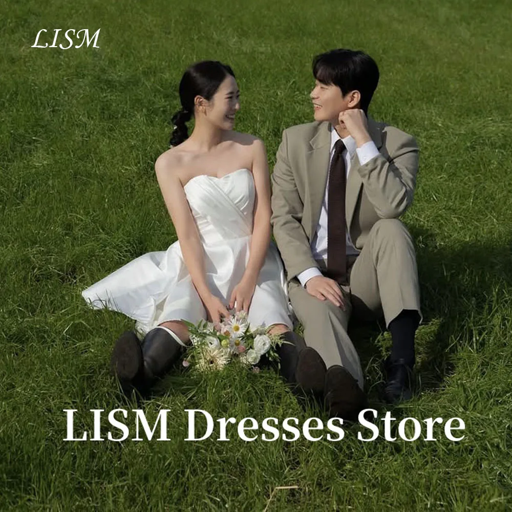 LISM A-Line Mini Korea Wedding Dresses Sweetheart Above Knee Length Soft Satin Elegant Bridal Gowns 웨딩드레스 Customized Corsets
LISM A-Line Mini Korea Wedding Dresses Sweetheart Above Knee Length Soft Satin Elegant Bridal Gowns 웨딩드레스 Customized Corsets