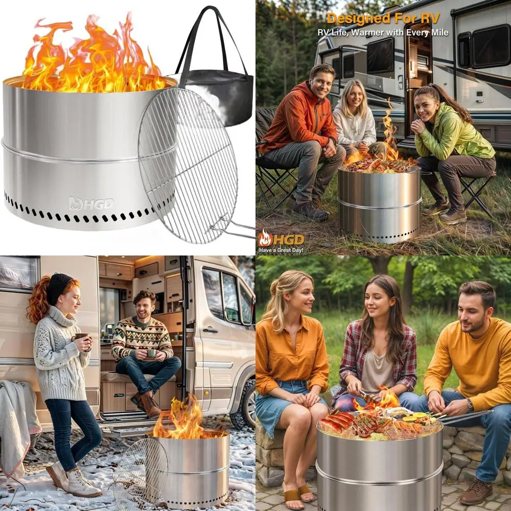Портативная 20-дымная костра с грилем, складной уличный камин из нержавеющей стали для кемпинга и заднего двора, простая установка с
Портативная 20-дымная костра с грилем, складной уличный камин из нержавеющей стали для кемпинга и заднего двора, простая установка с