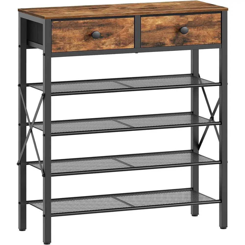 5-Tier Shoe Rack, Large Capacity Storage Organizer, Metal Frame with Wooden Top, Holds 20 Pairs, Suitable for Entryway or Closet
5-Tier Shoe Rack, Large Capacity Storage Organizer, Metal Frame with Wooden Top, Holds 20 Pairs, Suitable for Entryway or Closet