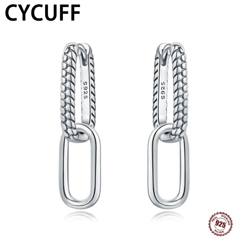 CYCUFF стерлингового серебра 925 пробы модное прямоугольное двойное кольцо серьги со змеиным узором женские серьги элегантные ювелирные аксессуары DIY
CYCUFF стерлингового серебра 925 пробы модное прямоугольное двойное кольцо серьги со змеиным узором женские серьги элегантные ювелирные аксессуары DIY