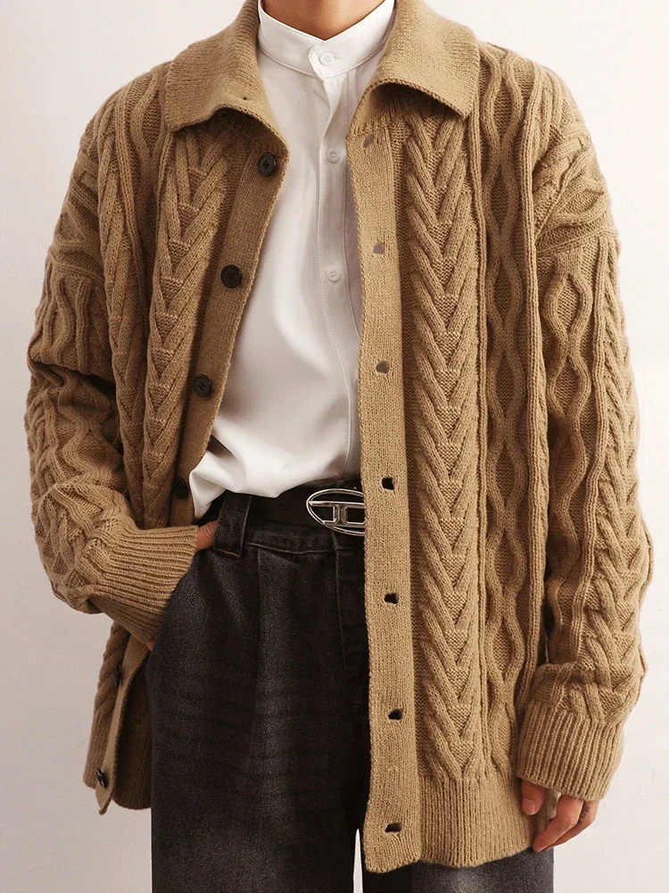 Casual Knitwear Mens Fashion Sweater Cardigans Streetwear Autumn Winter Vintage Twist Jacquard Crochet Knitted Jacket Men Coats
Casual Knitwear Mens Fashion Sweater Cardigans Streetwear Autumn Winter Vintage Twist Jacquard Crochet Knitted Jacket Men Coats