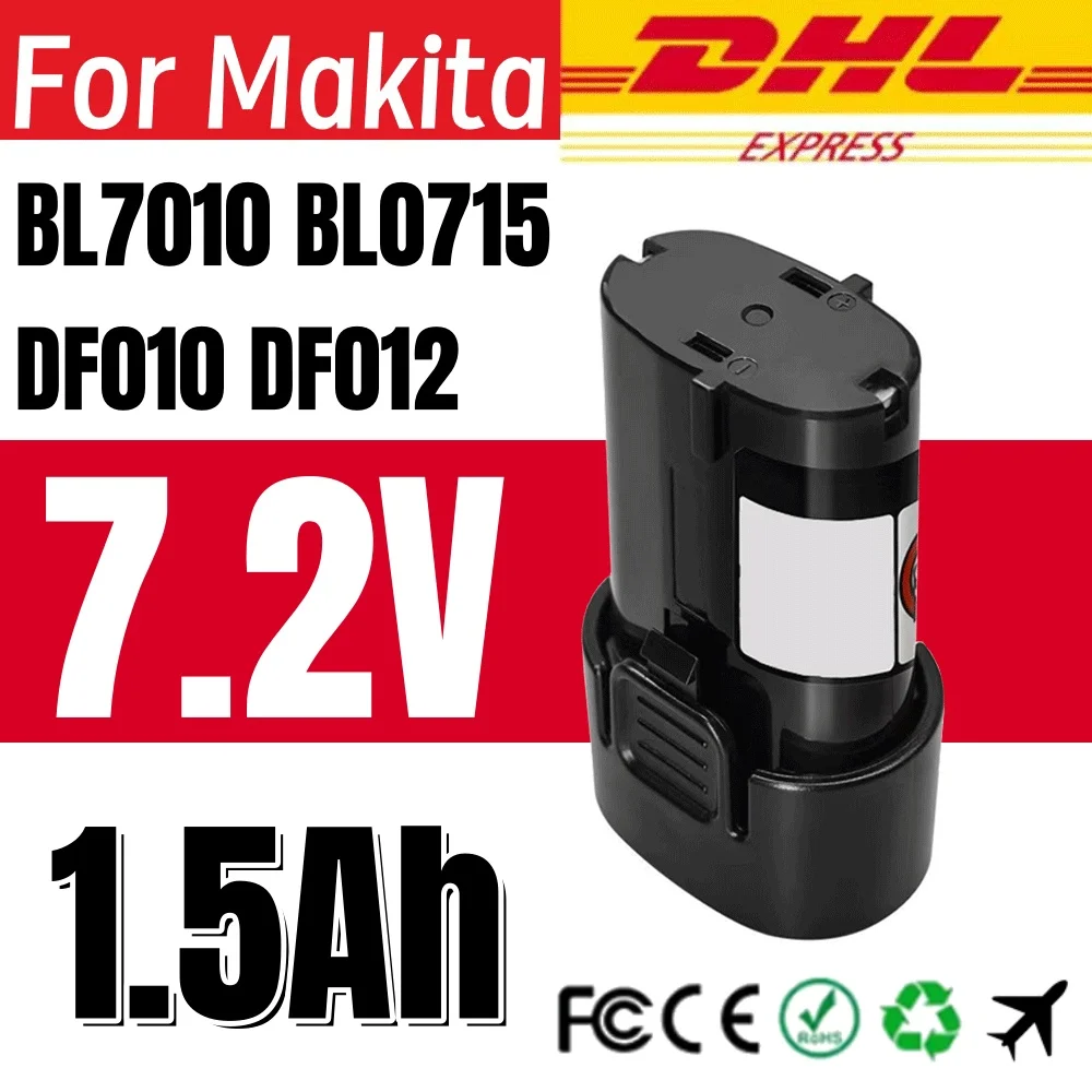 For Makita 1.5Ah Tool 7.2V 18650 lithium Battery For Makita BL7010 BL0715 DF010 DF012 DF022 7.2-4 194355-2 194356-3.
For Makita 1.5Ah Tool 7.2V 18650 lithium Battery For Makita BL7010 BL0715 DF010 DF012 DF022 7.2-4 194355-2 194356-3.