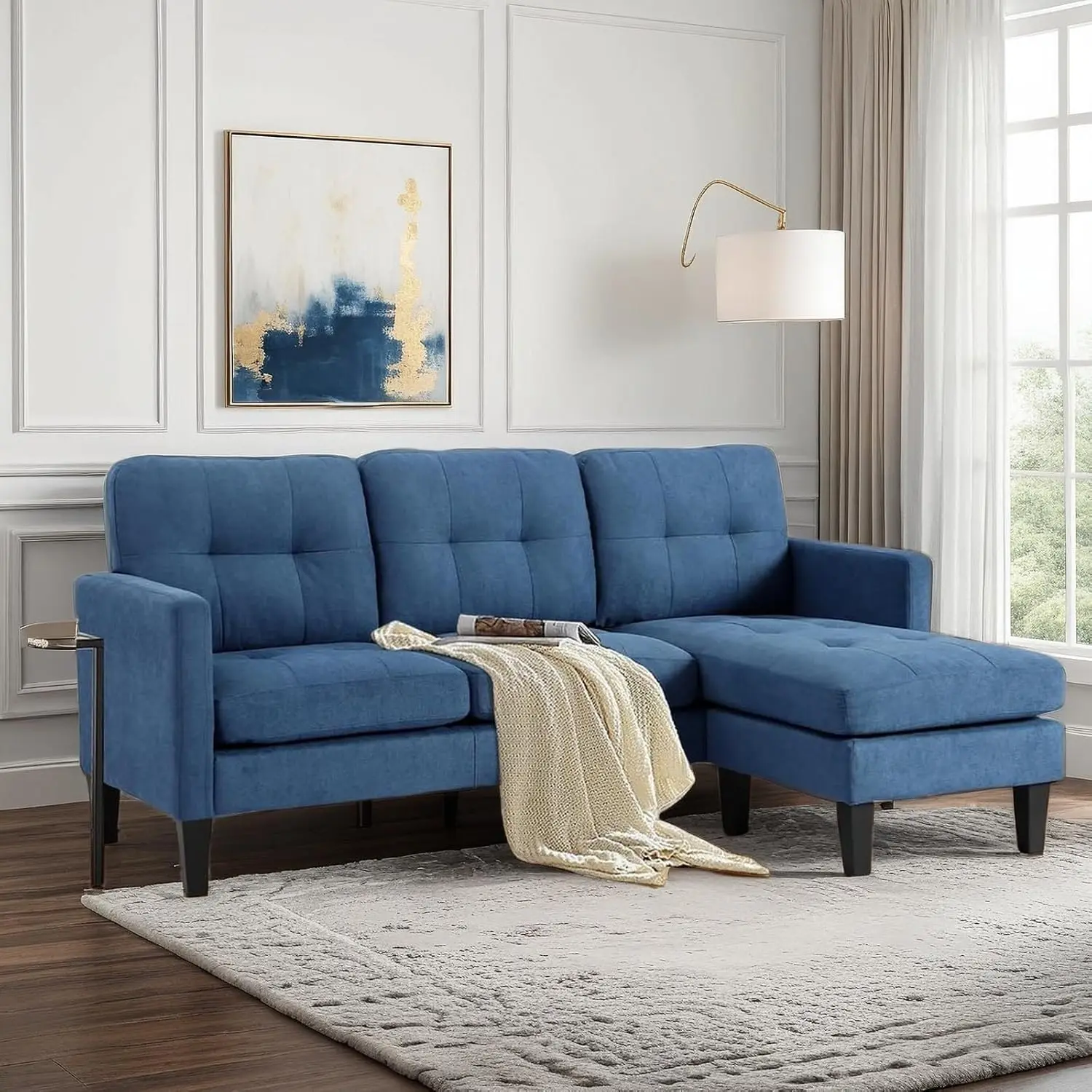 L Shaped Couch, Sectional Couches for Living Room, Small Couches for Small Spaces, Convertible Sleeper Sofa Bed with Reversible
L Shaped Couch, Sectional Couches for Living Room, Small Couches for Small Spaces, Convertible Sleeper Sofa Bed with Reversible