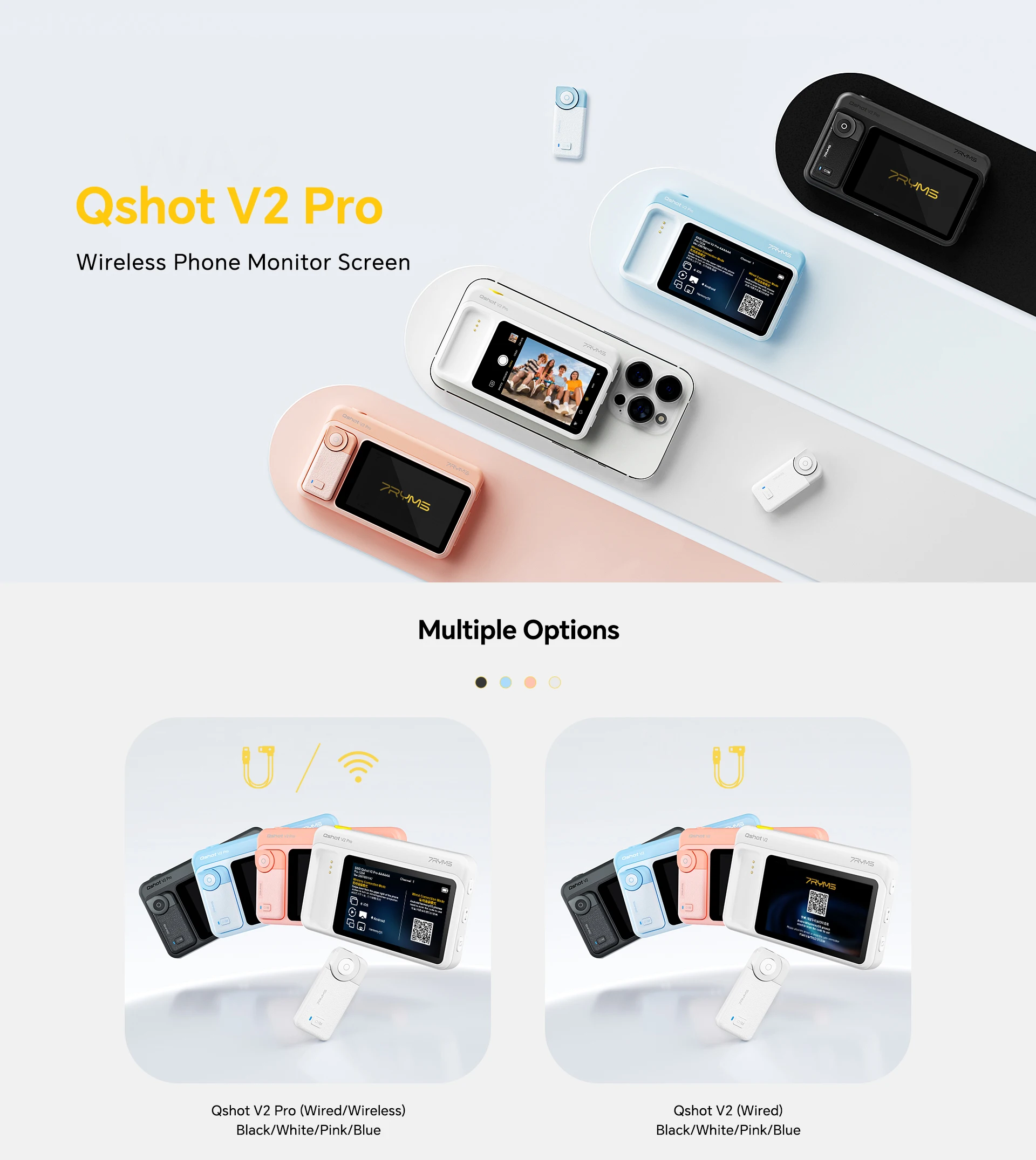7RYMS Qshot V2 Pro: Магнитное устройство для зеркального отображения экрана и селфи | Беспроводная задняя камера-помощник для селфи для iPhone, Xiaomi, Huawei
7RYMS Qshot V2 Pro: Магнитное устройство для зеркального отображения экрана и селфи | Беспроводная задняя камера-помощник для селфи для iPhone, Xiaomi, Huawei