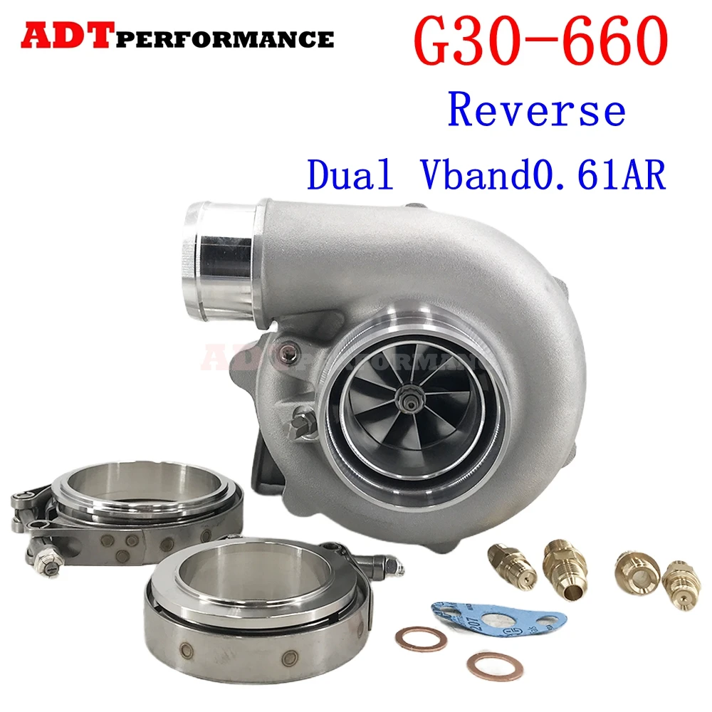 Dual Vband0.61AR G30-660 Dual Ceramic Ball Bearing Billet Wheel Turbocharger Stainless steel 2.0L-3.5L 350-660HP 880704-5003s
Dual Vband0.61AR G30-660 Dual Ceramic Ball Bearing Billet Wheel Turbocharger Stainless steel 2.0L-3.5L 350-660HP 880704-5003s
