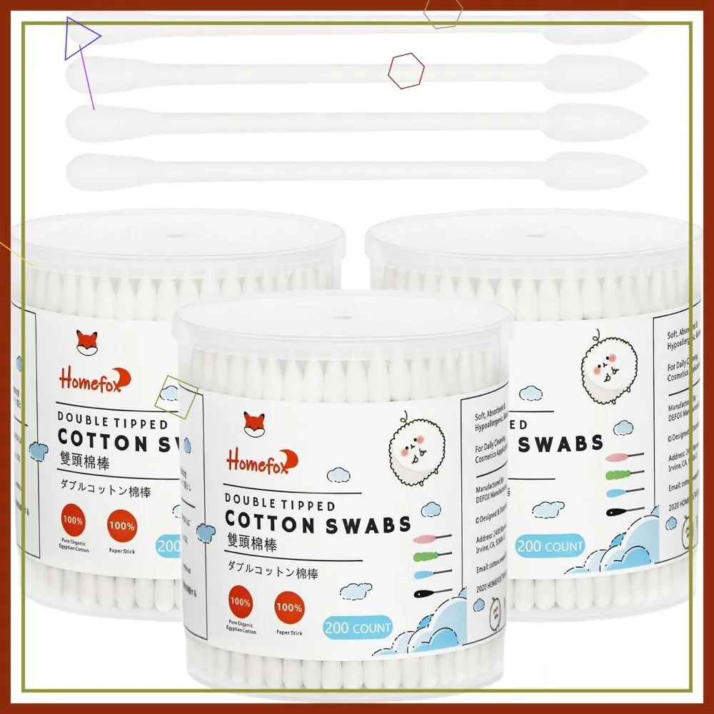 600 Precision Cotton Swabs - Pointed & Round, Paper Sticks, Lint-Free, Gentle
600 Precision Cotton Swabs - Pointed & Round, Paper Sticks, Lint-Free, Gentle