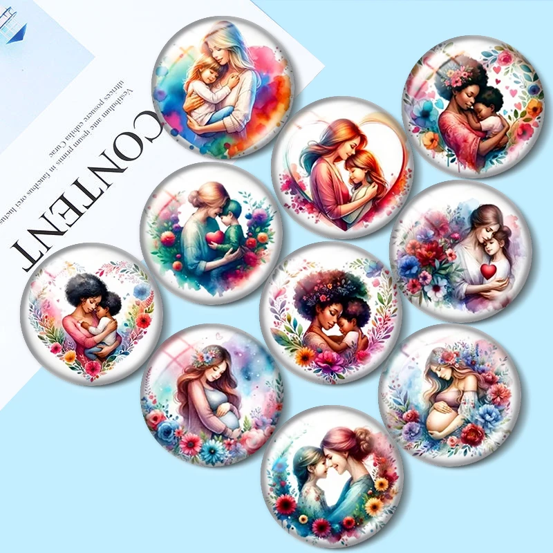Watercolor Mom and Daughter 12/18/20/25mm glass cabochon bracelet pendant rings for jewelry demo earrings back Making findings
Watercolor Mom and Daughter 12/18/20/25mm glass cabochon bracelet pendant rings for jewelry demo earrings back Making findings