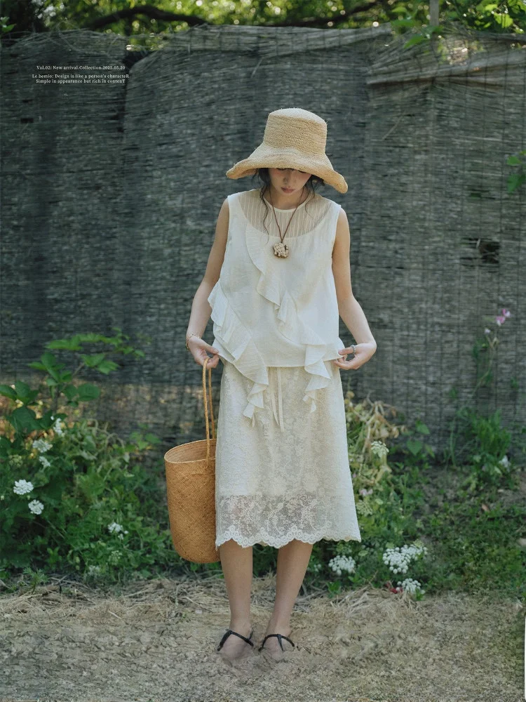 Юбка А-силуэта Ele с кружевными вставками и тонким хлопковым поясом, винтажная, с высокой талией, прямого кроя, летняя
Юбка А-силуэта Ele с кружевными вставками и тонким хлопковым поясом, винтажная, с высокой талией, прямого кроя, летняя