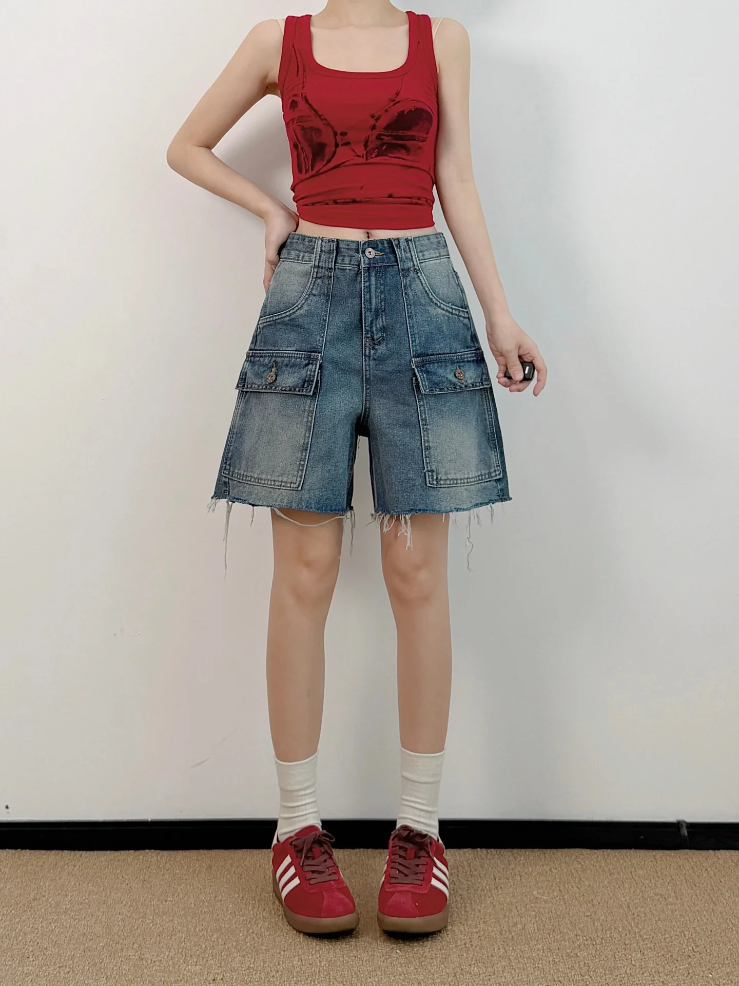 Retro American Denim Shorts Women's Summer Thin New Large Size Fat MM Slim Four-Way Wide Leg Workwear Pants Casual High Waist
Retro American Denim Shorts Women's Summer Thin New Large Size Fat MM Slim Four-Way Wide Leg Workwear Pants Casual High Waist