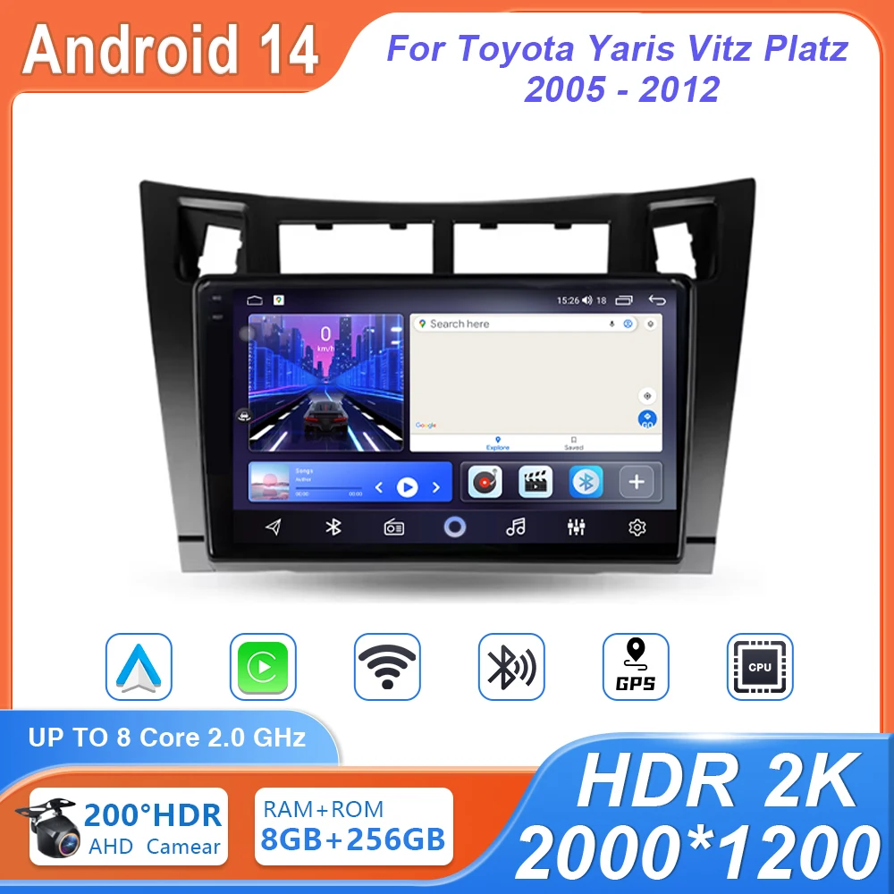 Для Toyota Yaris Vitz Platz 2005-2012 Видеоплеер 4G Android Авто Авто Радио GPS Навигация Мультимедиа Стерео Carplay Без 2din
Для Toyota Yaris Vitz Platz 2005-2012 Видеоплеер 4G Android Авто Авто Радио GPS Навигация Мультимедиа Стерео Carplay Без 2din
