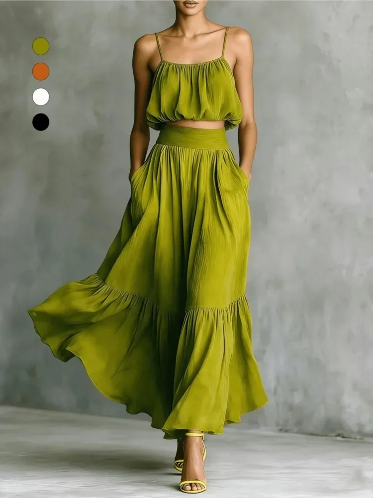 New Women's Fashion Short-sleeved Top With A Strapless Design A Half-length Skirt Set Of Two Pieces Elegant White Casual Suit
New Women's Fashion Short-sleeved Top With A Strapless Design A Half-length Skirt Set Of Two Pieces Elegant White Casual Suit