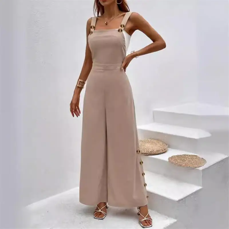 Svel Casual Wideleg Jumpsuit Color Svel High Waist Nine Points Pants Fem Suiting One-Piece Suits
Svel Casual Wideleg Jumpsuit Color Svel High Waist Nine Points Pants Fem Suiting One-Piece Suits