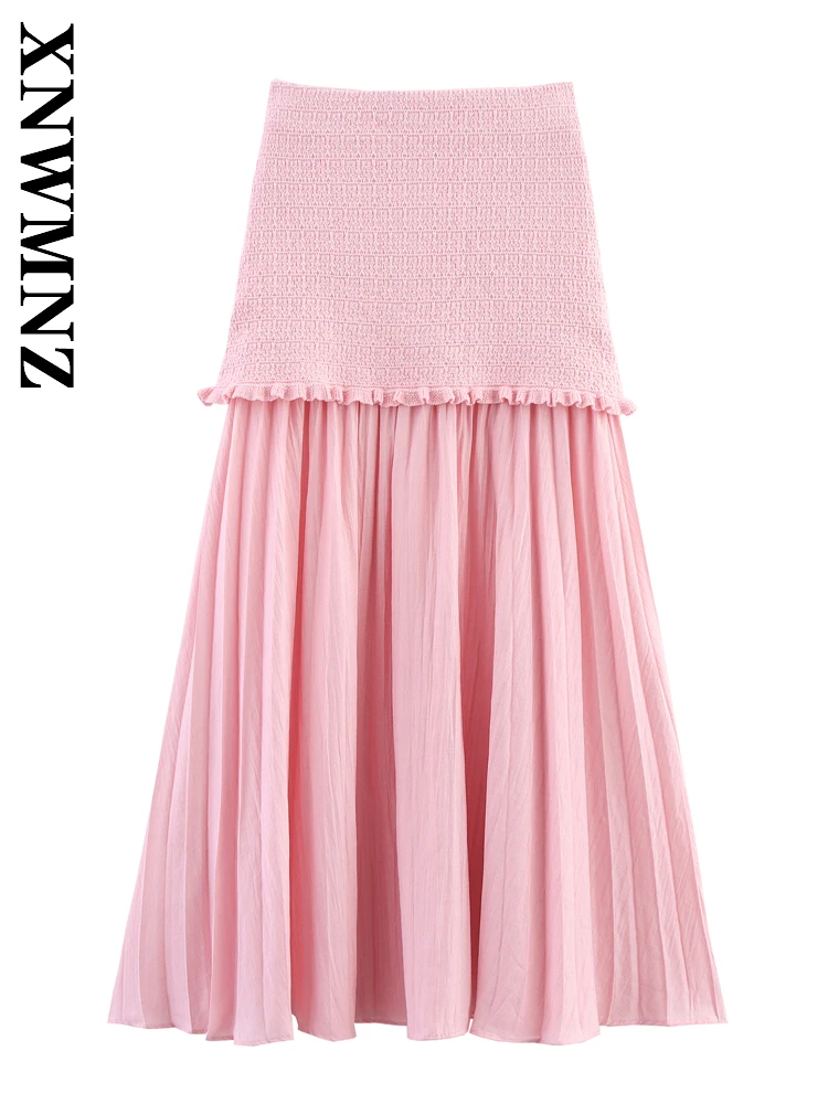 XNWMNZ 2025 Summer Woman's Vintage Commuting Tierred Knit Skirt Fashion Women Clothing Splicing Bottoms Simple midi A-lineskirt
XNWMNZ 2025 Summer Woman's Vintage Commuting Tierred Knit Skirt Fashion Women Clothing Splicing Bottoms Simple midi A-lineskirt