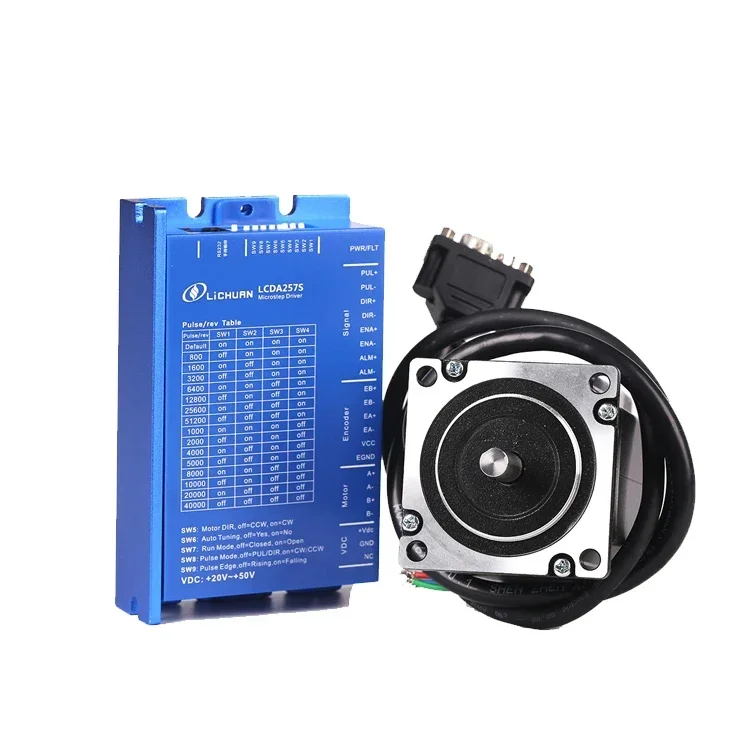 Шаговый двигатель Nema 23 с замкнутым контуром LC57H280-+LCDA258S с RS485, 2.2 Н·м, цены на серводвигатели
Шаговый двигатель Nema 23 с замкнутым контуром LC57H280-+LCDA258S с RS485, 2.2 Н·м, цены на серводвигатели