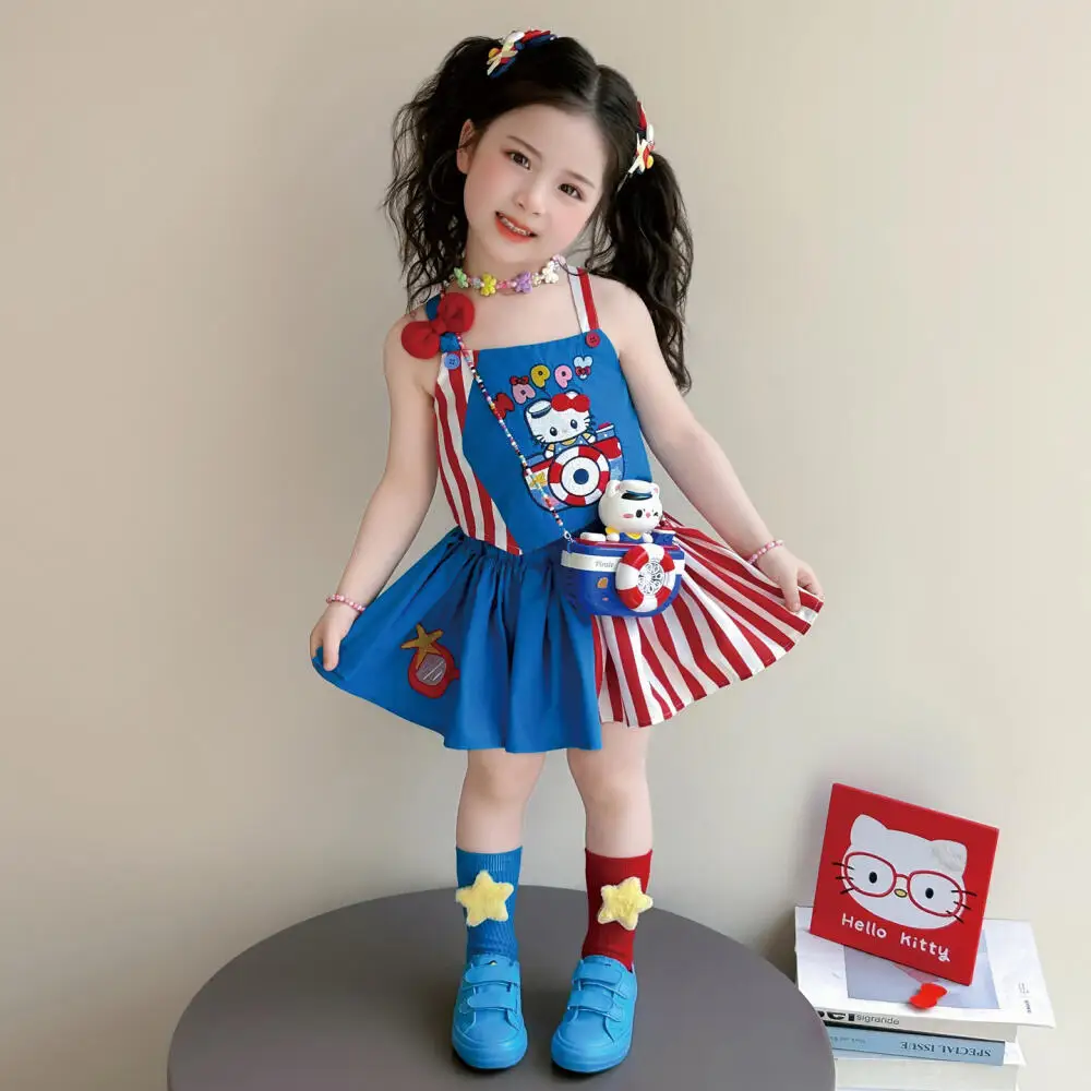 Sanrio Hello Kitty Girls Summer Vest Set 2026 New Fashionable Baby Girl Camisole Top Skirt 2Pc Set Children's Clothing Princess
Sanrio Hello Kitty Girls Summer Vest Set 2026 New Fashionable Baby Girl Camisole Top Skirt 2Pc Set Children's Clothing Princess