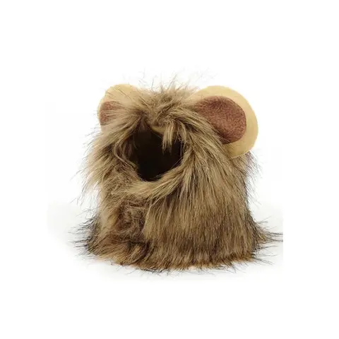 Cute Lion Mane Cat Wig Hat Funny Pets Clothes Cap Fancy Party Dogs Cosplay Costume Kitten Puppy Hat with Ears Accessories