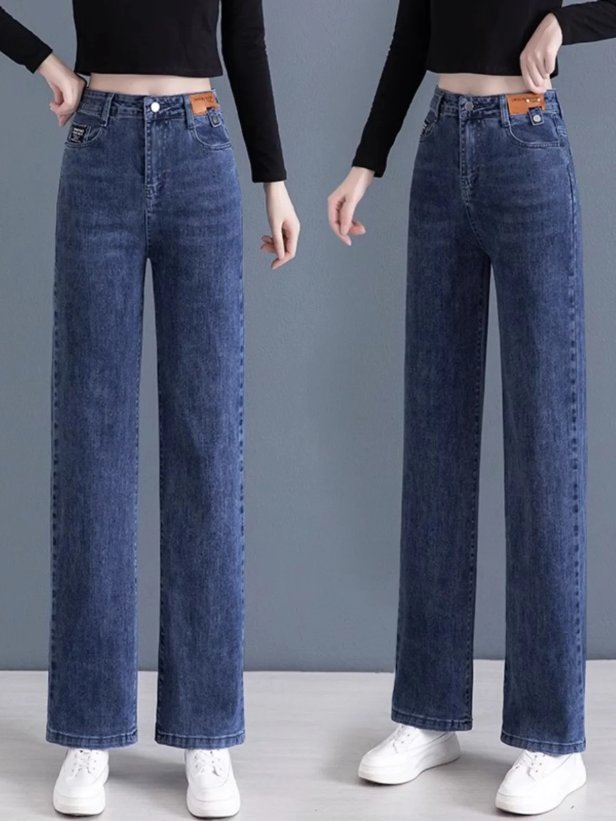 Женские джинсы с высокой талией, широкими штанинами и прямым кроем, утепленные, зимние, модные, больших размеров, в темных и светлых цветах
Женские джинсы с высокой талией, широкими штанинами и прямым кроем, утепленные, зимние, модные, больших размеров, в темных и светлых цветах