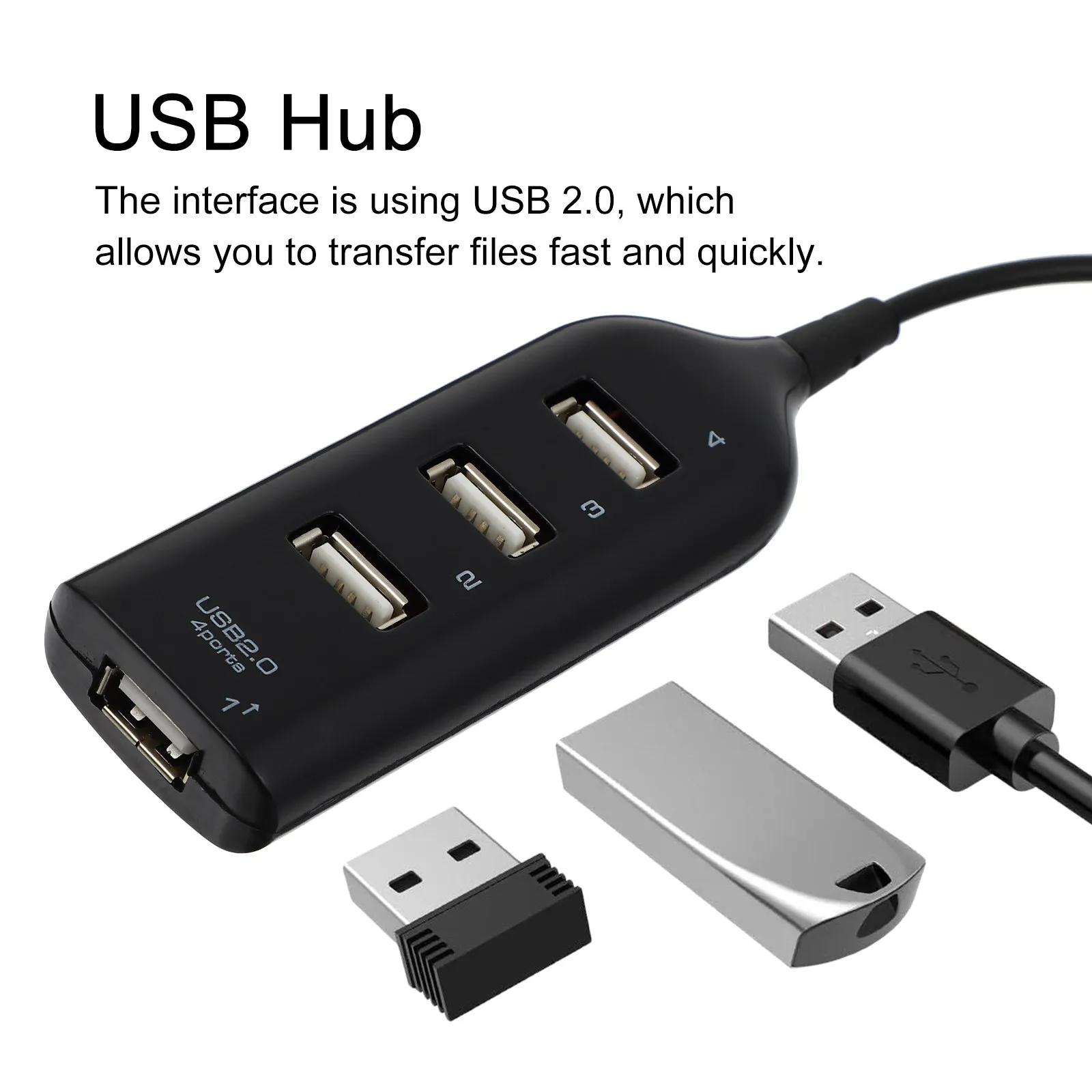 1Pcs USB 2.0 Expander Hub 4 Port USB Splitter Lightweight Portable Design for Desktop Laptop Fast Sync Transfer Plug and Play
1Pcs USB 2.0 Expander Hub 4 Port USB Splitter Lightweight Portable Design for Desktop Laptop Fast Sync Transfer Plug and Play
