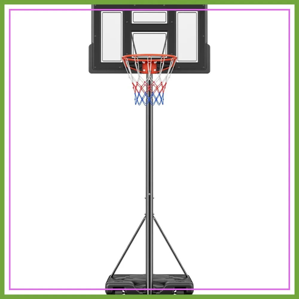 Portable Basketball Hoop Outdoor, Adjustable Height, Shatterproof Backboard, Shock Absorbent Rim, Fillable Base with 2 Wheels
Portable Basketball Hoop Outdoor, Adjustable Height, Shatterproof Backboard, Shock Absorbent Rim, Fillable Base with 2 Wheels