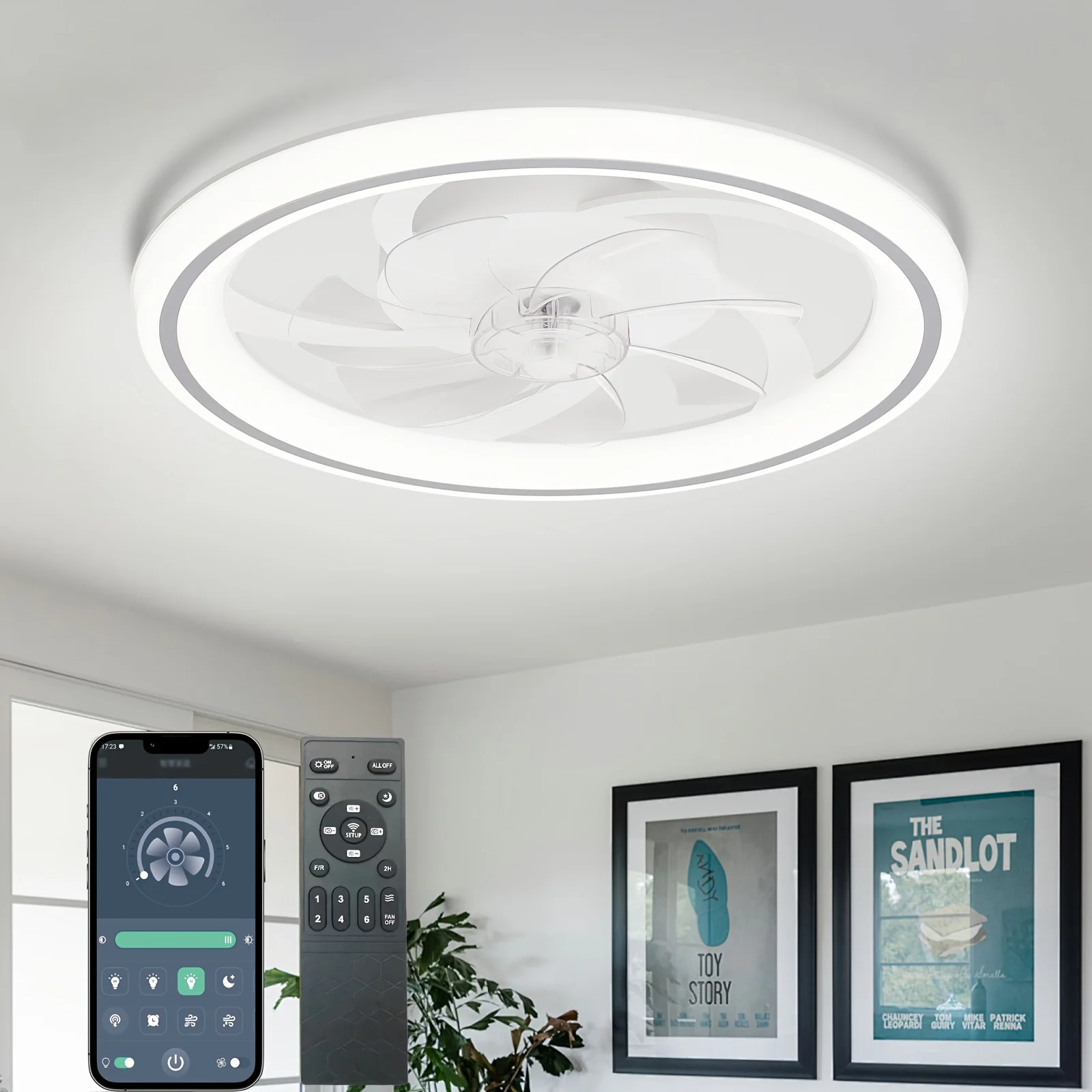 Newest Ceiling Fans Featuring Lights - LED Models with App And Remote Control, Timer Functions, Six Speed Settings, Three Colo
Newest Ceiling Fans Featuring Lights - LED Models with App And Remote Control, Timer Functions, Six Speed Settings, Three Colo