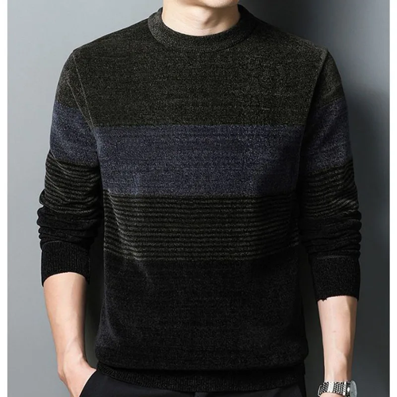 Мужской свитер с круглым вырезом, осенне-зимний бархатный утепленный свитер без катышков, мужская одежда
Мужской свитер с круглым вырезом, осенне-зимний бархатный утепленный свитер без катышков, мужская одежда