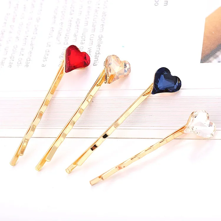 Crooked Peach Crystal Metal Bar Clip Hair Accessory Fashion Simple Love Heart Side Bangs Hair Clasp for Women Sturdy
Crooked Peach Crystal Metal Bar Clip Hair Accessory Fashion Simple Love Heart Side Bangs Hair Clasp for Women Sturdy
