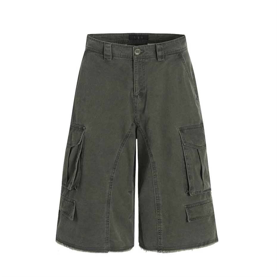 Tactical Cargo Shorts Men Streetwear Hip Hip Raw Edge Short Large Pockets Outdoor Techwear Casual Knee Length Pants Male
Tactical Cargo Shorts Men Streetwear Hip Hip Raw Edge Short Large Pockets Outdoor Techwear Casual Knee Length Pants Male