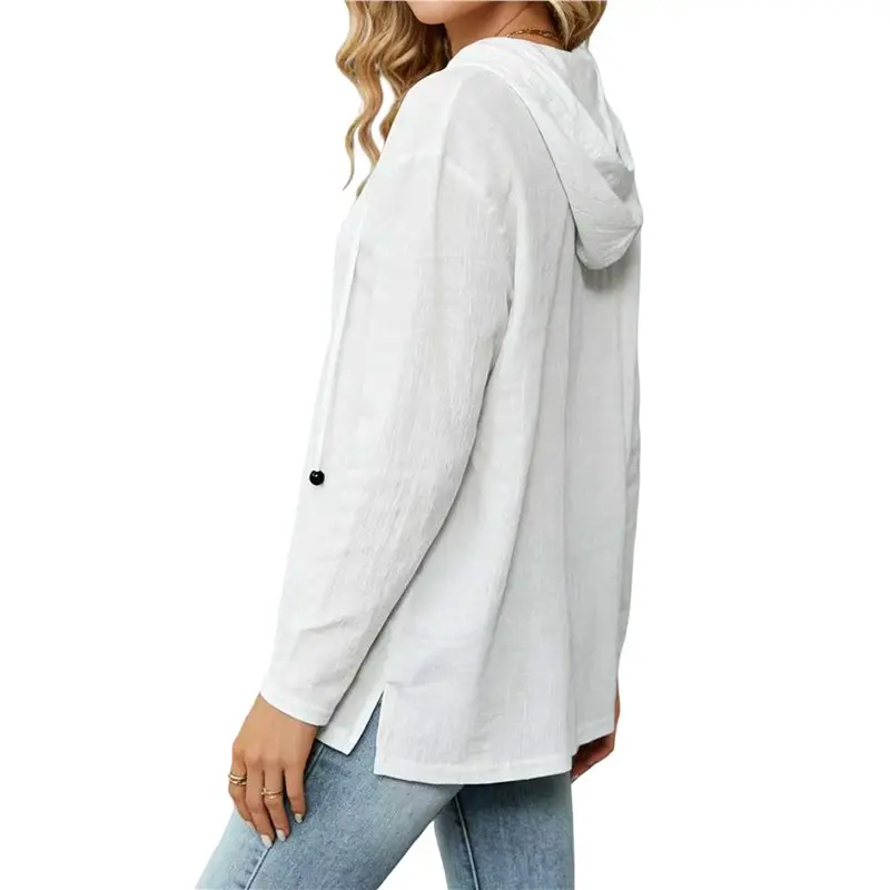 CYL-Women's Casual Light-Weight Hoodies Long Sleeve White Drawstring Sweatshirts Loose Pullovers
CYL-Women's Casual Light-Weight Hoodies Long Sleeve White Drawstring Sweatshirts Loose Pullovers