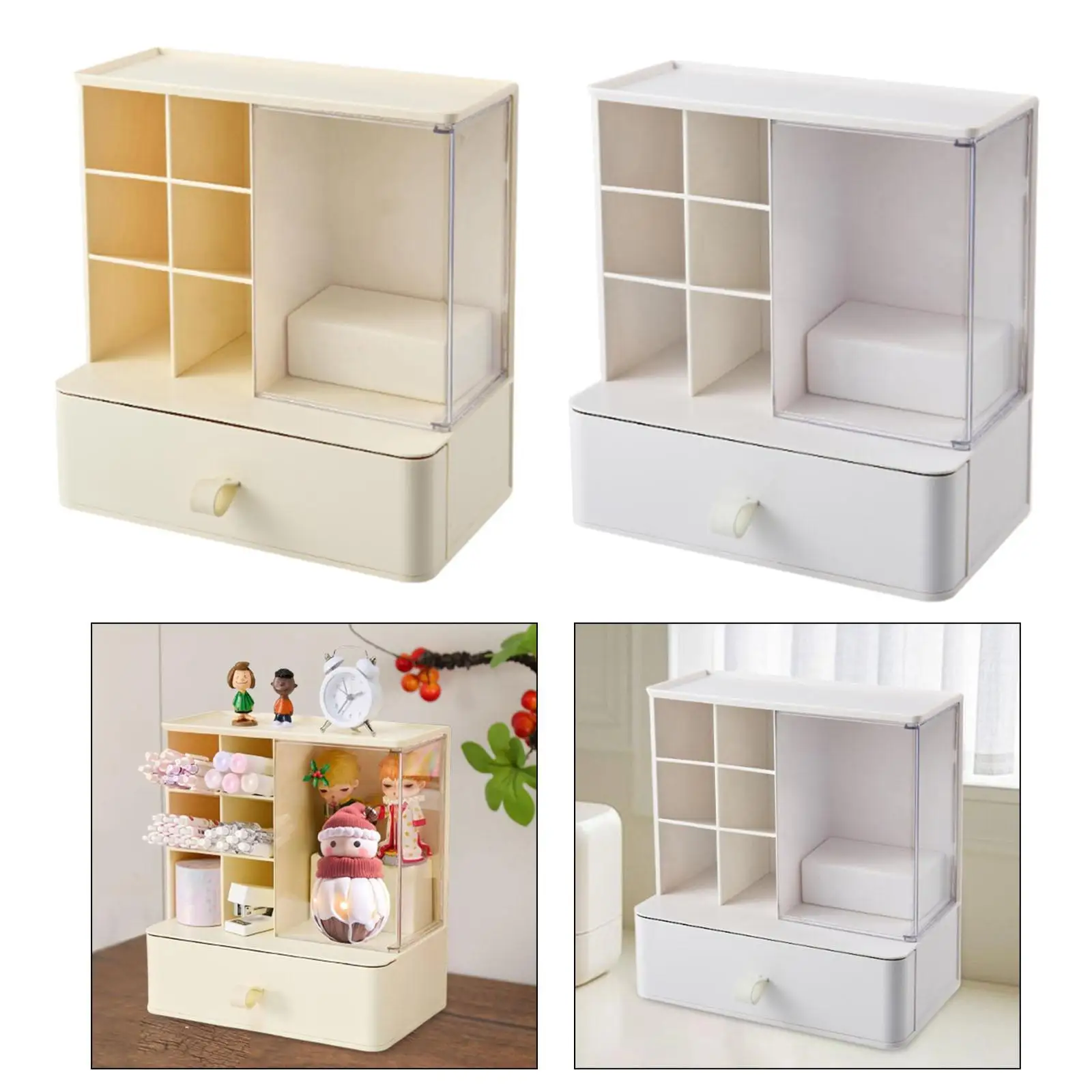 Clear Plastic Desk Organizer Box with Multi Compartment Drawers for Makeup Jewelry and Office Supplies
Clear Plastic Desk Organizer Box with Multi Compartment Drawers for Makeup Jewelry and Office Supplies